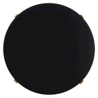 Table basse ronde Deetta en marbre blanc/noir - 91 L x 91 P x 46 H cm - 91Lx91Px46H