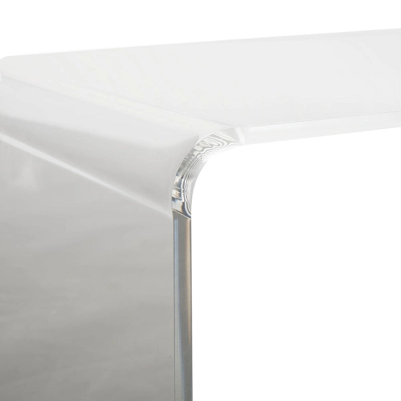 Table basse Alfredine en acrylique transparent - 35,4 x 17,7 x 13,8 - 35Lx18Px14H