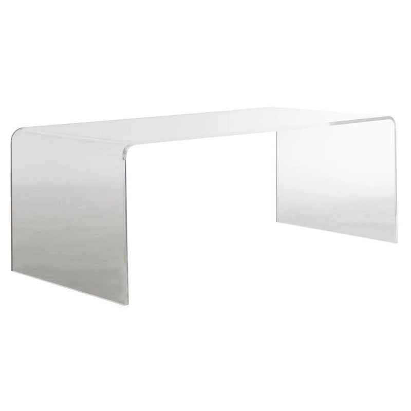 Table basse Alfredine en acrylique transparent - 35,4 x 17,7 x 13,8 - 35Lx18Px14H