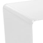 Table basse Alfredine en acrylique transparent - 35,4 x 17,7 x 13,8 - 35Lx18Px14H