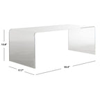 Table basse Alfredine en acrylique transparent - 35,4 x 17,7 x 13,8 - 35Lx18Px14H
