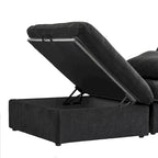Ensemble de 3 canapés de salon, canapé de salon moderne avec pouf de rangement