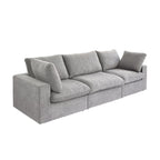 Ensemble de 3 canapés de salon, canapé de salon moderne avec pouf de rangement