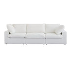 Ensemble de 3 canapés de salon, canapé de salon moderne avec pouf de rangement