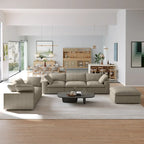 Ensemble de 3 canapés de salon, canapé de salon moderne avec pouf de rangement