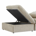 Ensemble de 3 canapés de salon, canapé de salon moderne avec pouf de rangement