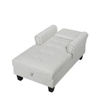 Chaise longue d'intérieur, canapé-lit, fauteuil rembourré pour chambre et salon avec rivets