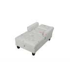 Chaise longue d'intérieur, canapé-lit, fauteuil rembourré pour chambre et salon avec rivets