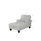 Chaise longue d'intérieur, canapé-lit, fauteuil rembourré pour chambre et salon avec rivets