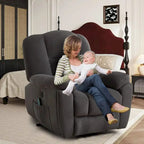 Fauteuil inclinable releveur électrique avec chauffage, massage et port USB