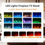Meuble TV moderne de 70 po avec foyer de 36 po