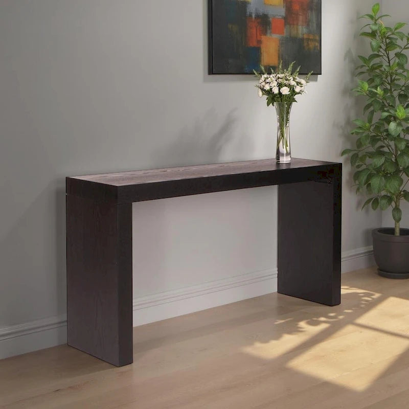 Console Dillon en placage de bois noir