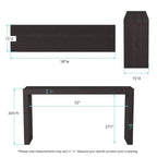 Console Dillon en placage de bois noir