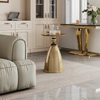 Table d'appoint de luxe en fer, table d'appoint ronde minimaliste pour petit espace