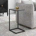 Antique Black Iron and Shagreen Accent Table by 