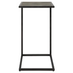 Table d'appoint en fer noir antique et galuchat par