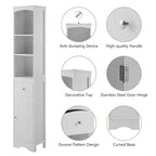 Meuble Colonne de Salle de Bain, Meuble de Rangement sur Pied avec Tiroir et Étagère Réglable