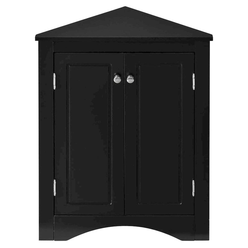 Meuble d'angle triangulaire en MDF avec étagères réglables