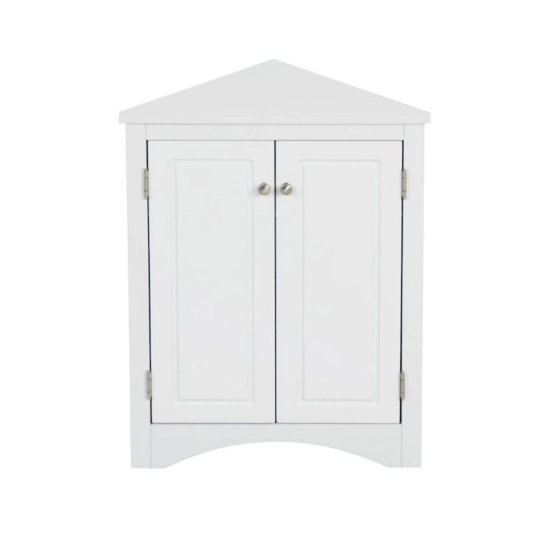 Meuble d'angle triangulaire en MDF avec étagères réglables