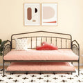 Calantha – Lit de repos double moderne en métal avec lit gigogne, canapé-lit peu encombrant, par
