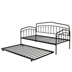 Calantha – Lit de repos double moderne en métal avec lit gigogne, canapé-lit peu encombrant, par