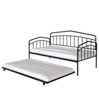 Calantha – Lit de repos double moderne en métal avec lit gigogne, canapé-lit peu encombrant, par