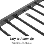 Calantha – Lit de repos double moderne en métal avec lit gigogne, canapé-lit peu encombrant, par