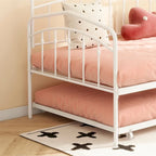 Calantha – Lit de repos double moderne en métal avec lit gigogne, canapé-lit peu encombrant, par