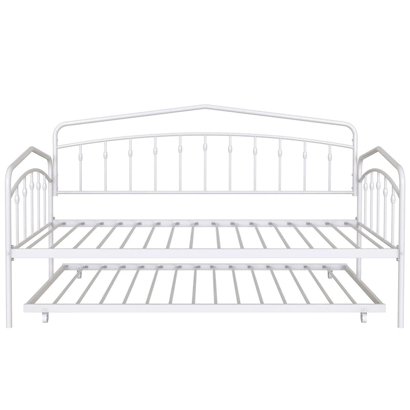 Calantha – Lit de repos double moderne en métal avec lit gigogne, canapé-lit peu encombrant, par