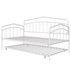 Calantha – Lit de repos double moderne en métal avec lit gigogne, canapé-lit peu encombrant, par