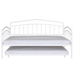 Calantha – Lit de repos double moderne en métal avec lit gigogne, canapé-lit peu encombrant, par