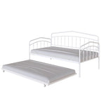 Calantha – Lit de repos double moderne en métal avec lit gigogne, canapé-lit peu encombrant, par